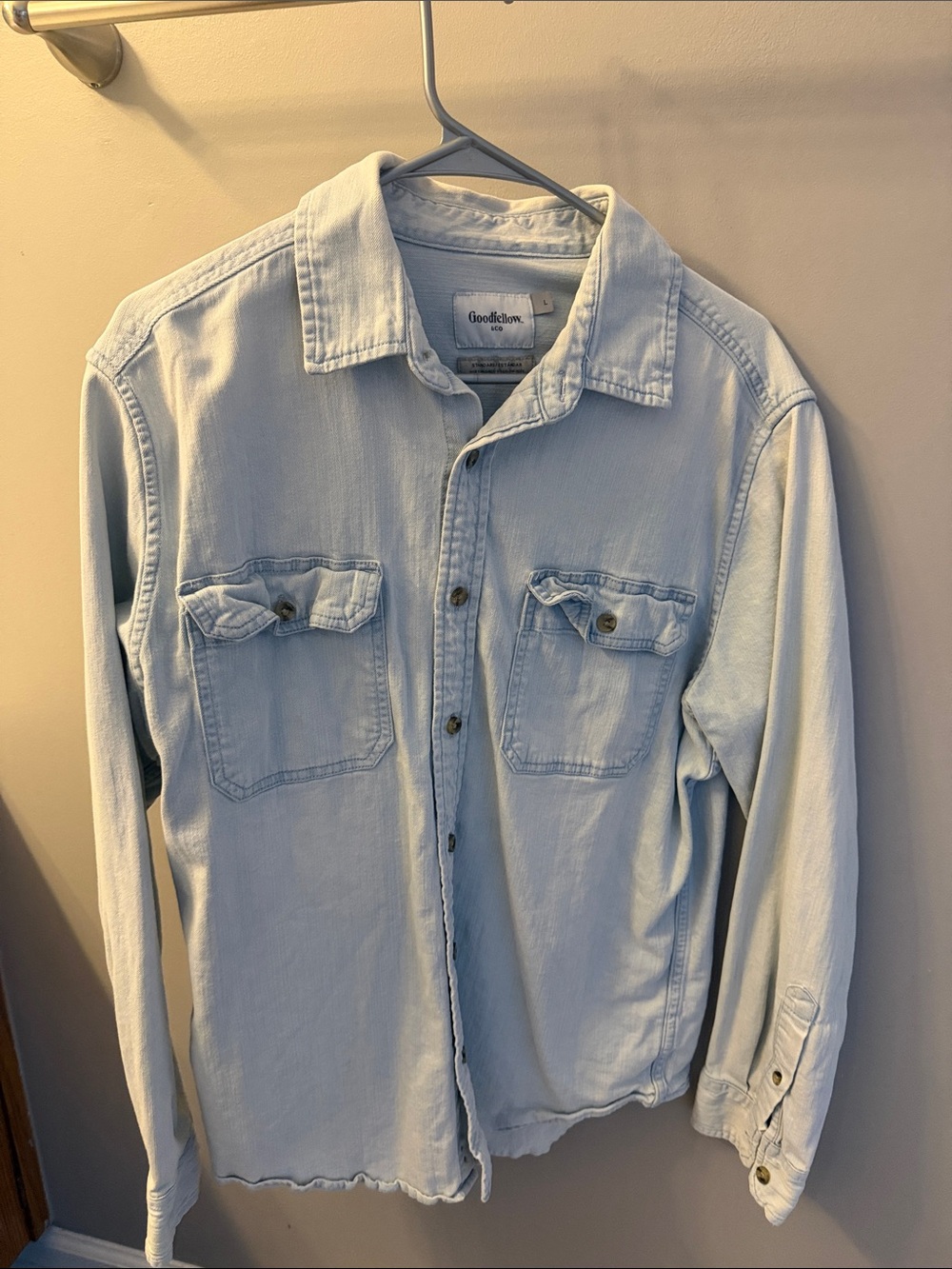 Goodfellow & Co Light Wash Denim Shirt Jacket